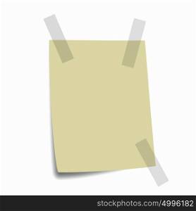 Sheet of blank paper for notes against white background