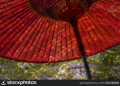 Sheet of music and Red umbrella