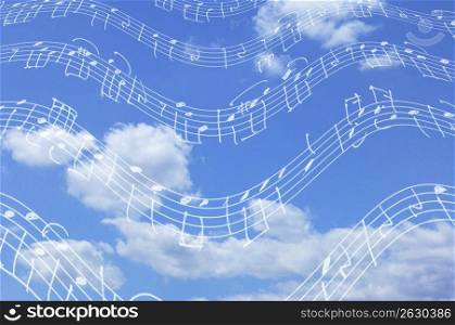 Sheet of music and Sky