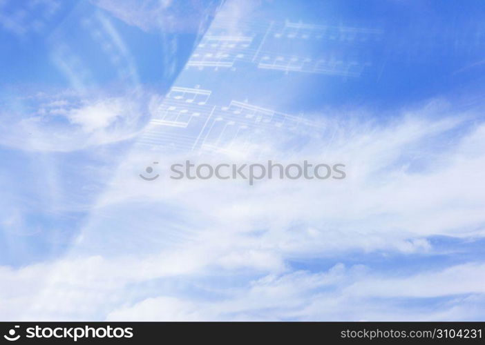 Sheet of music and Sky