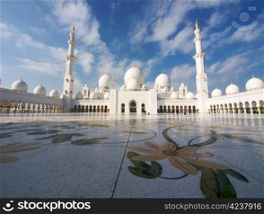 Sheikh Zayed mosque at Abu-Dhabi, UAE. Arab mosque
