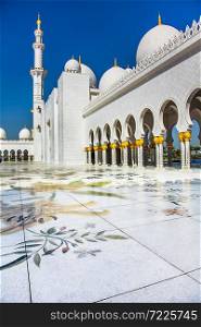 Sheikh Zayid Mosque in Abu Dhabi UAE. Sheikh Zayid Mosque