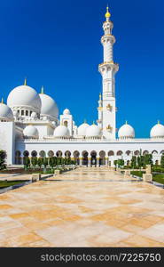 Sheikh Zayid Mosque in Abu Dhabi UAE. Sheikh Zayid Mosque