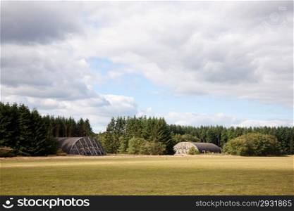 shelters on former airfield Soesterberg in the Netherlands