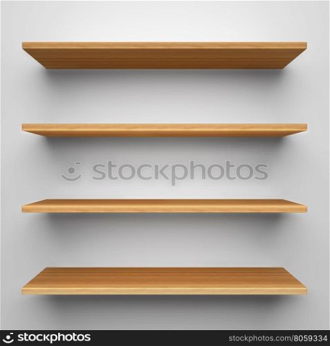 Shelves. Shelves on clean background.