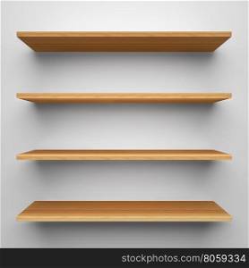 Shelves. Shelves on clean background.