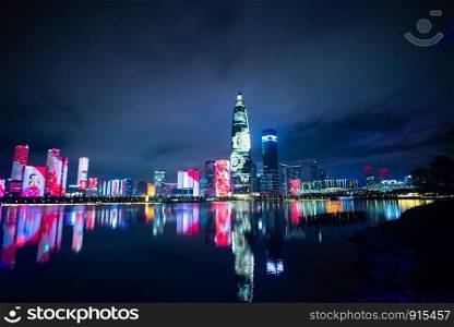 Shenzhen cityscape at night
