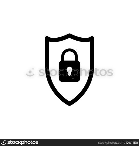 shield and padlock icon design vector logo template EPS 10