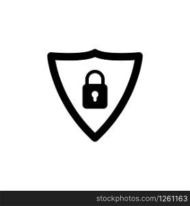 shield and padlock icon design vector logo template EPS 10