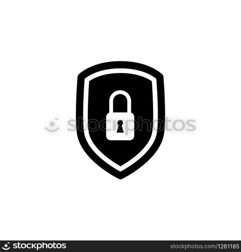 shield and padlock icon design vector logo template EPS 10