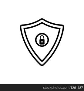 shield and padlock icon design vector logo template EPS 10