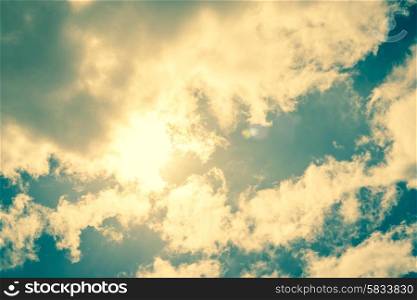 Shinin sun coming through some clouds