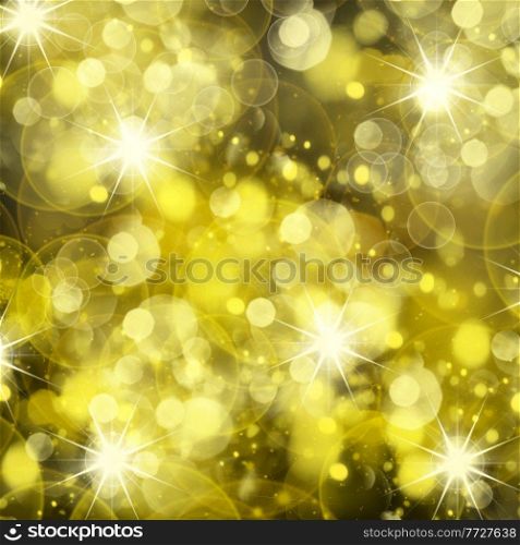shining chrismas background with golden beams and sparkles