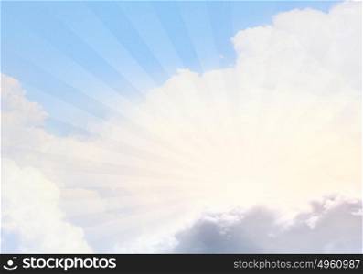 Shining sun. Background image of shining bright sun in sky