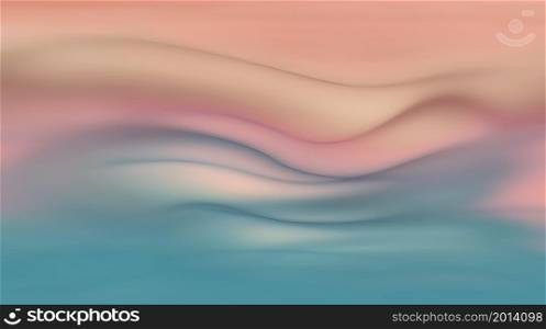 Shining Wavy Lines Full Screen in Blue and Pink Tones as Background for Your Project