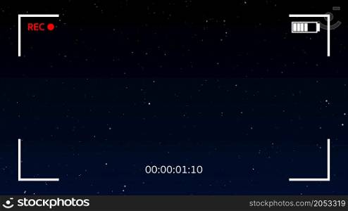 shinny stars animation on sky background. Graphic overlay effect with galaxy sky twinkling light in the space with slow zoom of camera angel video recording camera screen Square Frame Easy simple