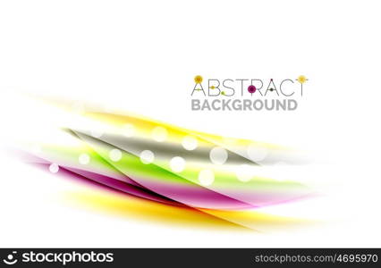 Shiny color lines on white background - motion