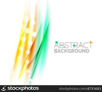 Shiny color lines on white background - motion