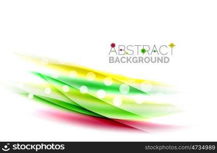 Shiny color lines on white background - motion