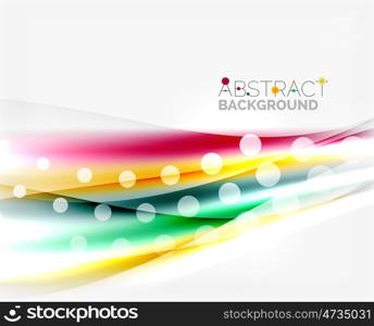 Shiny color lines on white background - motion