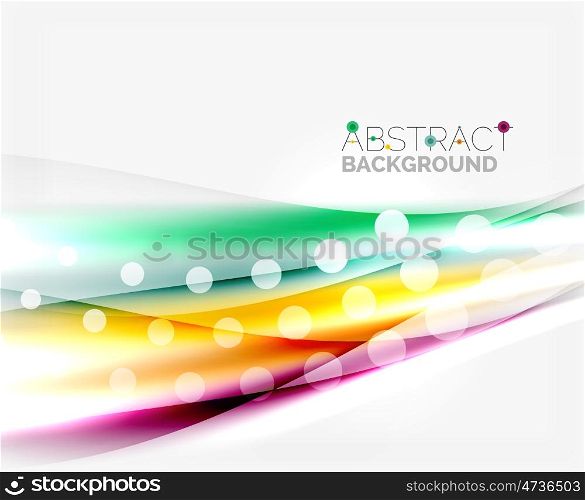 Shiny color lines on white background - motion
