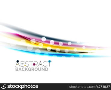 Shiny color lines on white background - motion