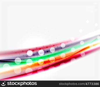 Shiny color lines on white background - motion