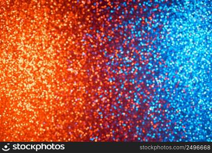 Shiny festive glitter red and blue lights horizontal abstract background