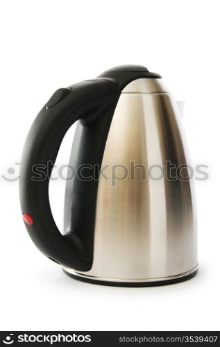 Shiny kettle isolated on the white background