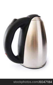 Shiny kettle isolated on the white background