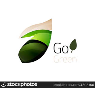 Shiny leaf icon. Shiny leaf icon. illustration