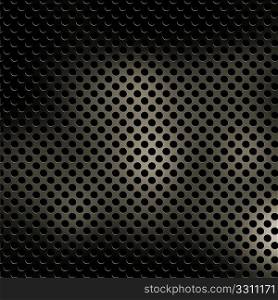 Shiny perforated metal texture