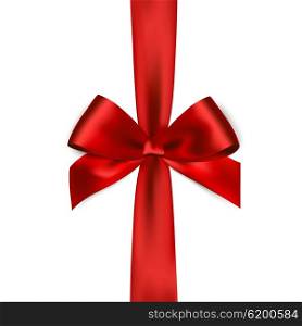 Shiny red satin ribbon on white background. Shiny red satin ribbon on white background. red bow. Red bow and red ribbon