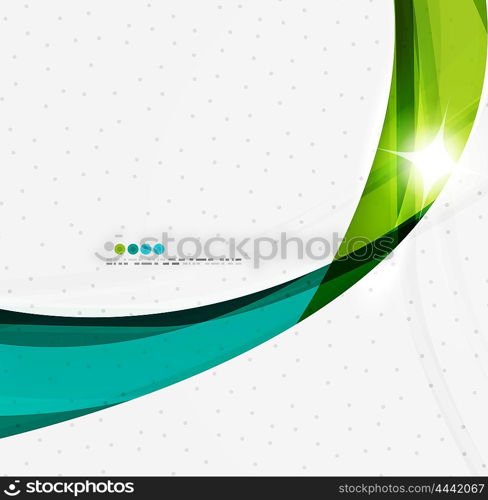 Shiny wave modern motion template. Shiny wave modern motion template - color curve stripes and lines in motion concept and with light and shadow effects. Presentation banner and business card message design template