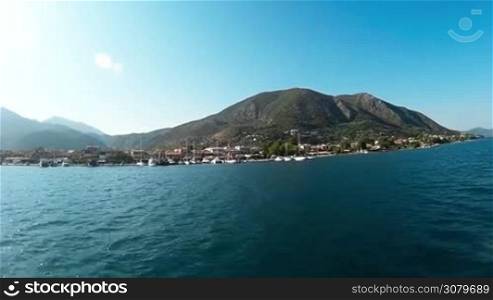 Ship Cruise At Ionian Sea Around Beautiful Island Of Lefkada in Greece
