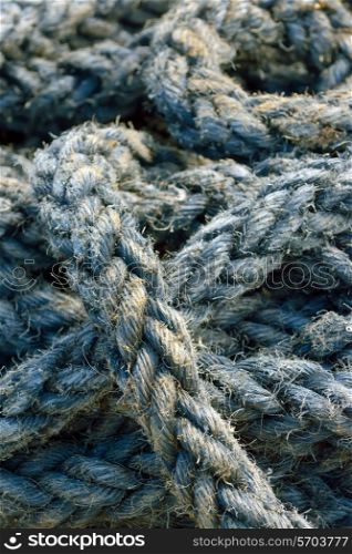 Ship rope background in detail