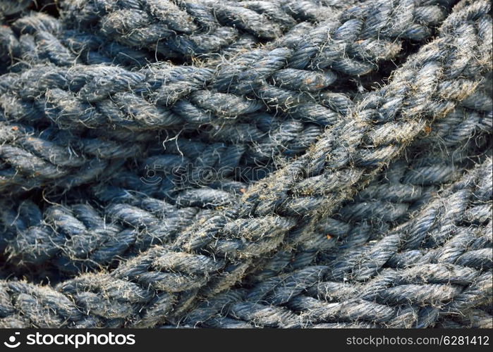 Ship rope background in detail