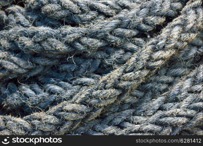 Ship rope background in detail