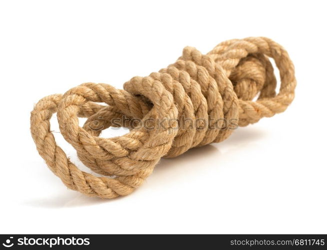 ship rope isolated on white background