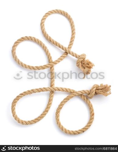 ship rope isolated on white background