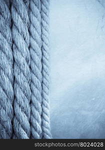 ship rope on metal texture background