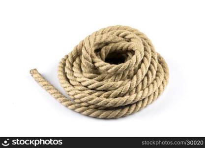 ship ropes with knot isolated background
