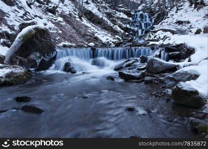 Shipot waterfall, Carpathian mountains, Ukraine