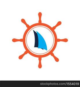 ships wheel logo vector illustration design template