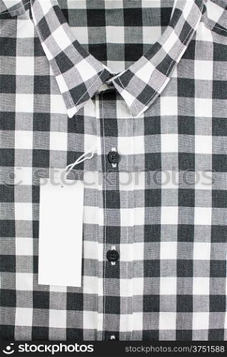 Shirt black and white color for men in checked pattern