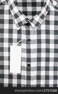 Shirt black and white color for men in checked pattern
