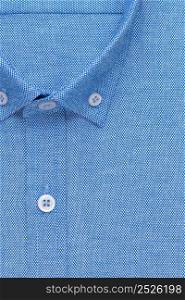 shirt, detailed close-up collar and button, top view. shirt, top view
