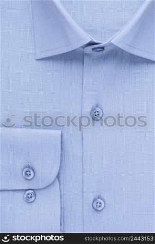shirt, detailed close-up collar and cuff, top view. shirt, top view