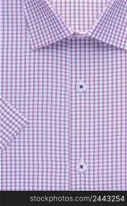 shirt, detailed close-up collar and cuff, top view. shirt, top view