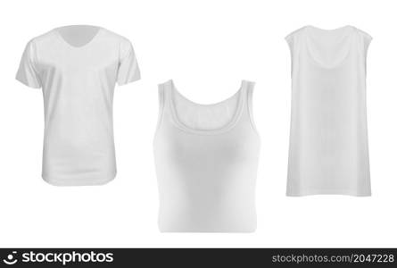 Shirts isolated on white background. Shirts isolated